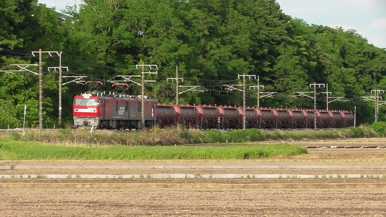 さようなら タキ1200形貨車(亜鉛焼鉱専用)　交直両用電気機関車EH500＋タキ1200形貨車(安中貨物)　JR高崎線 高崎操車場駅～高崎駅、JR信越線 高崎駅～安中駅　2019～2023年 撮影