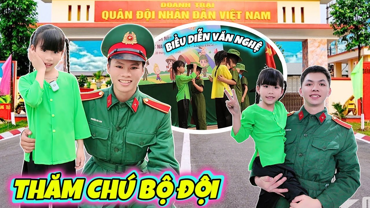 MiMi Đi Thăm Chú Bộ Đội Và Biểu Diễn Văn Nghệ Nhân Ngày Thành Lập Quân Đội Nhân Dân Việt Nam