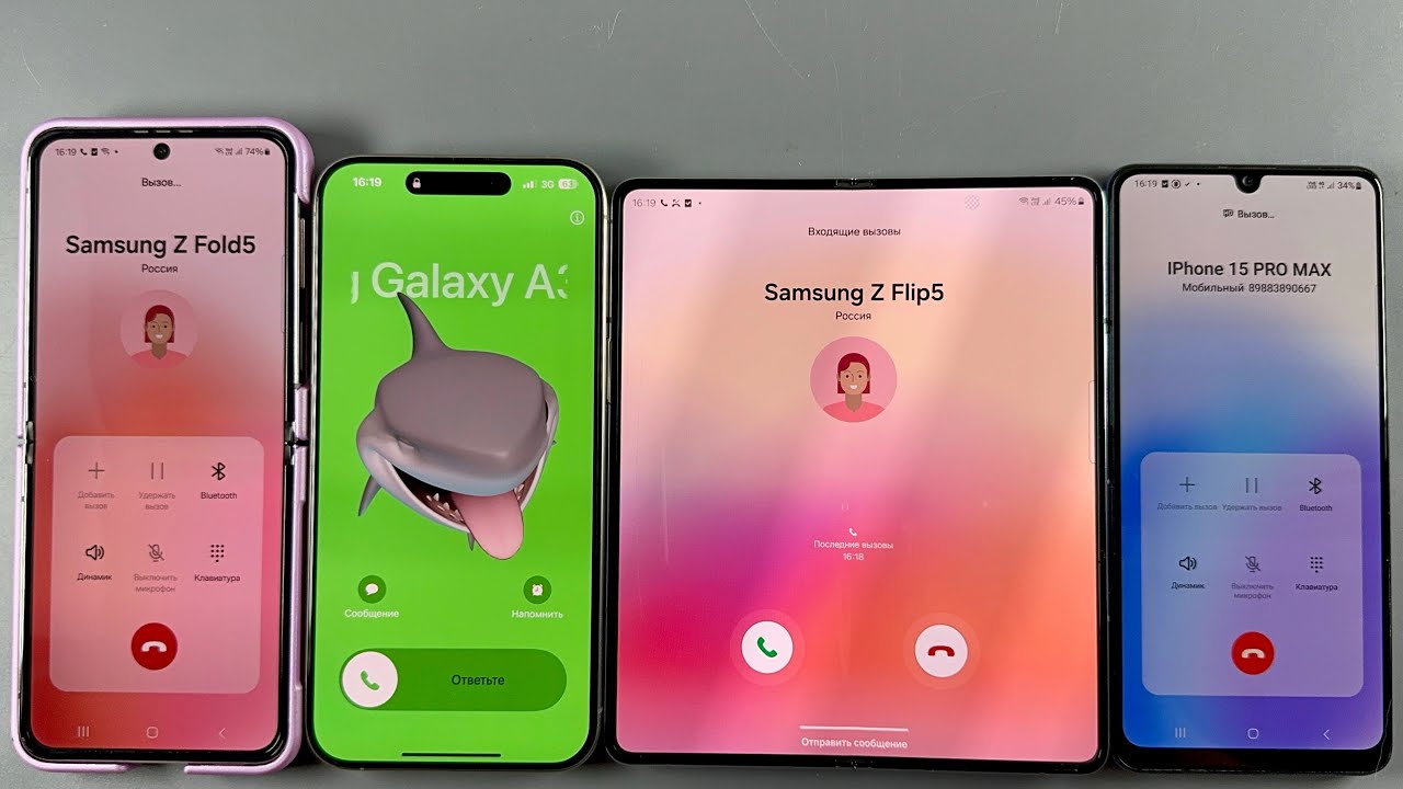 Incoming Call Samsung Galaxy Z Flip 5 + IPhone 15 PRO MAX + Samsung Galaxy Fold 5 + Samsung A24