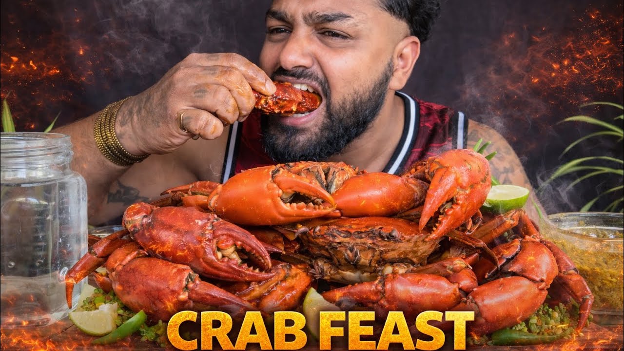🦀 Goan Crab Feast! Boiled Crabs, Spicy Crab Xacuti & Rice | Traditional Goan Seafood Mukbang 🍚🥗🌴🔥