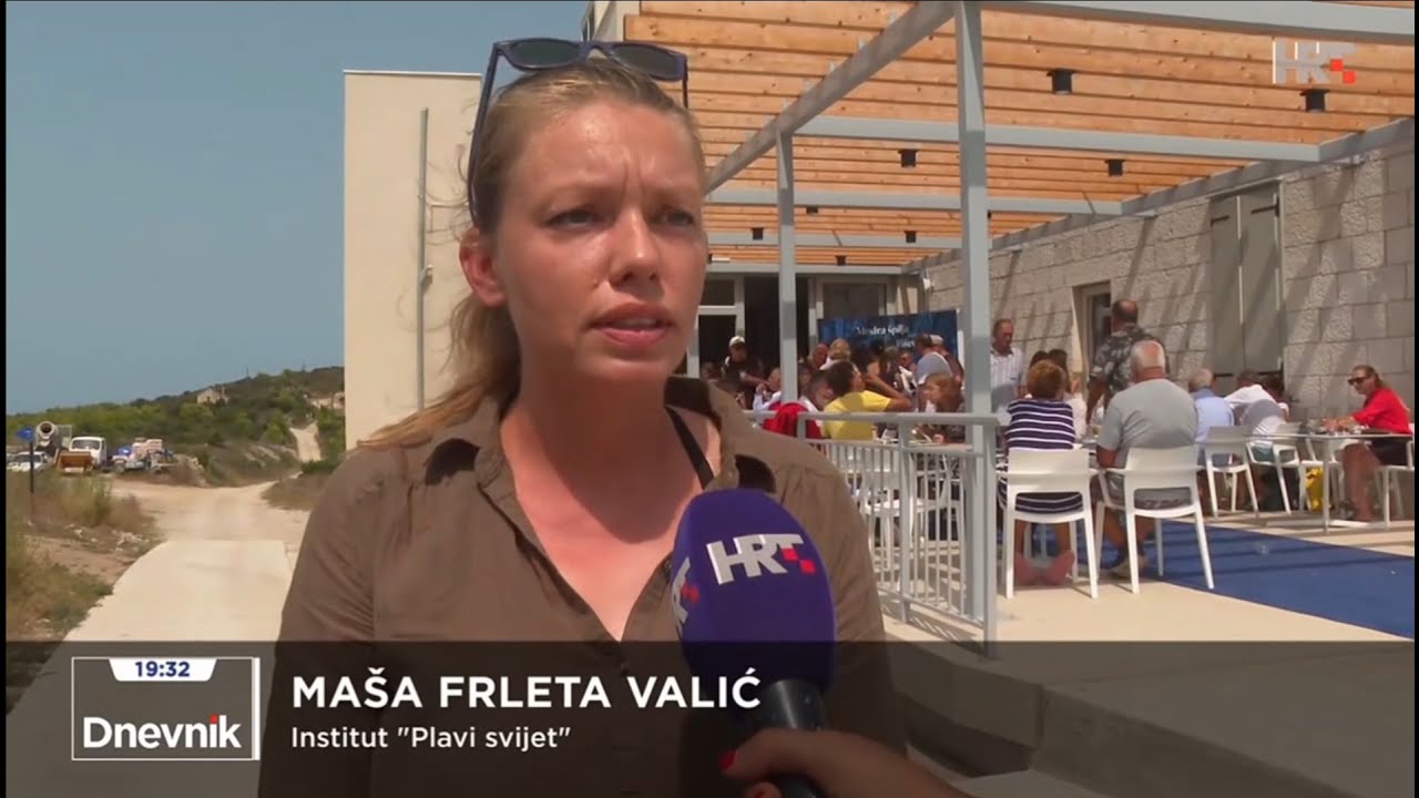Visitor centre Blue cave Biševo - opening. Central news, Croatian TV, HTV1, 18.8.2021.