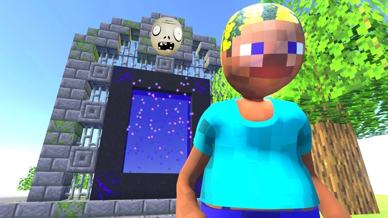 ZOMBİK VE KARPUZ KAFA NETHER PORTALINDA 😱 Human Fall Flat