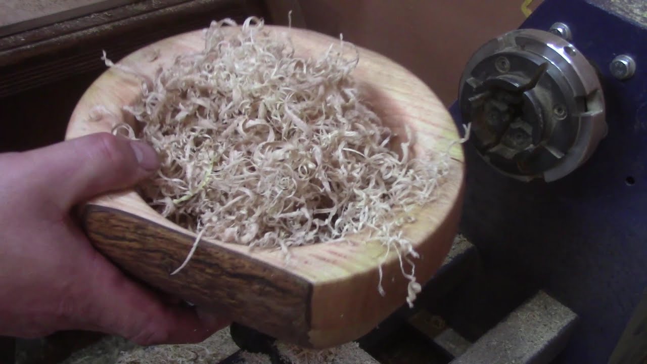 First time on lathe turning a Sycamore bowl