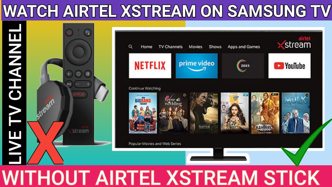 Watch Airtel Xstream on Samsung TV without Airtel Stick ⚡️How to watch Airtel Xstream in Samsung TV