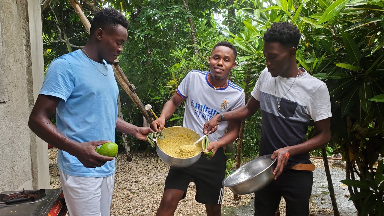 🇭🇹Haitian food: Vin gade kijan nou prepare yon bon mayi ak f&egrave;y anba lapli
