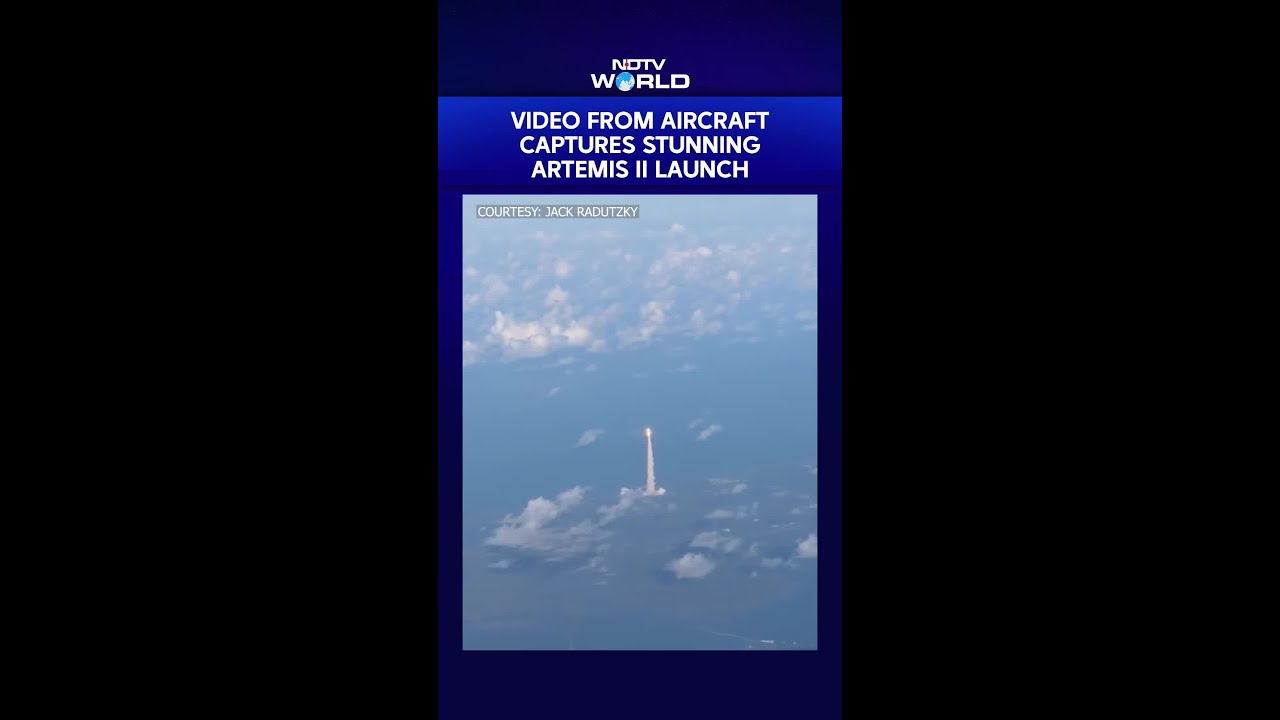 Video From Aircraft Captures Stunning Artemis II Launch