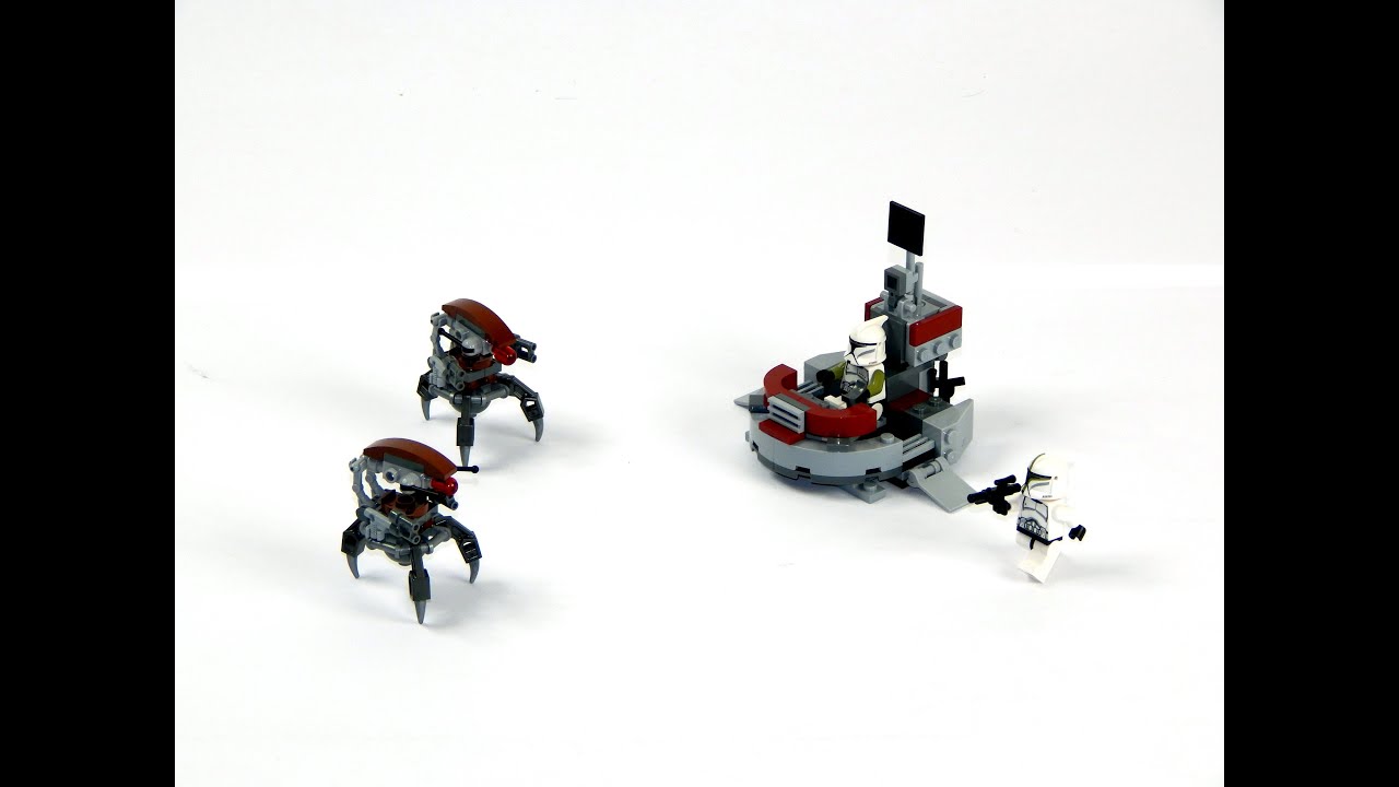 Lego Star Wars 75000 Clone Troopers vs. Droidekas Speed Build And Review