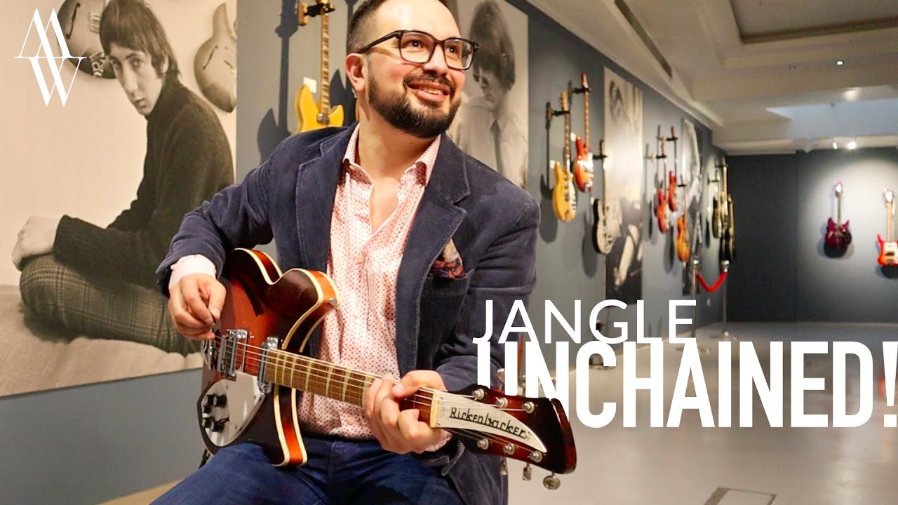 Surrounded by Vintage Rickenbacker Guitars at Shapero Rare Books in London!