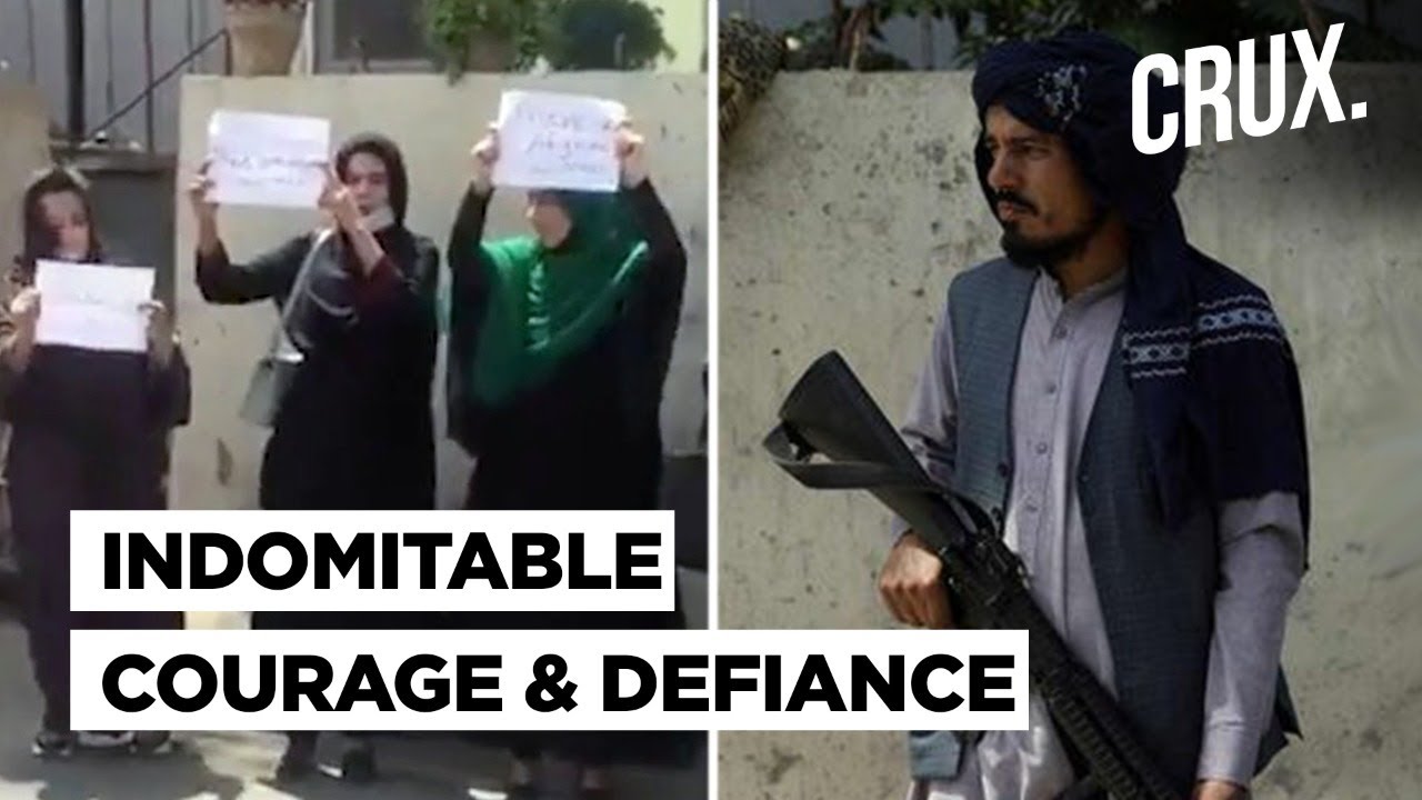 Placards Vs Guns | Women Defy Taliban Militants, Protest In Kabul For Equal Rights