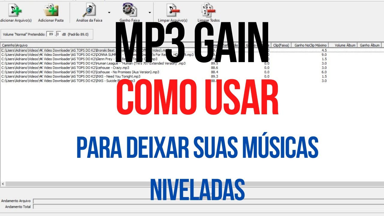 COMO USAR O MP3 GAIN PARA DEIXAR SUAS MÚSICAS NIVELADAS