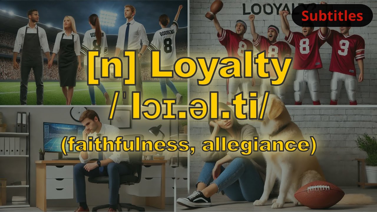 [n] Loyalty meaning (faithfulness, allegiance) with 5 examples