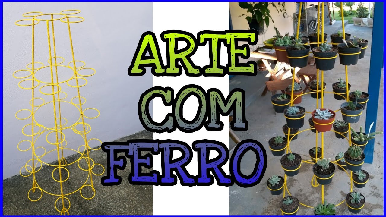 ARTE COM FERRO, SUPORTE PARA 40 POTES, TAMANHO 11, ARTESANATOS ANDRÉ LUIZ.