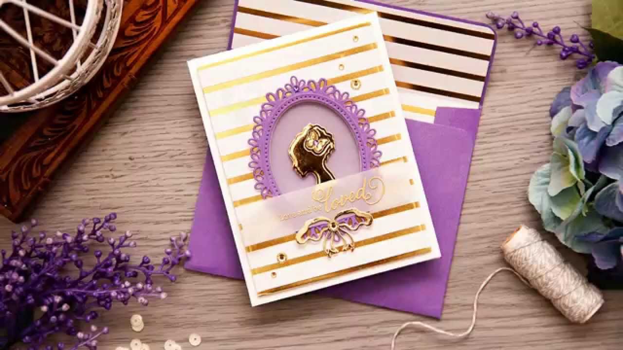 Spellbinders Oval Floral Window Card