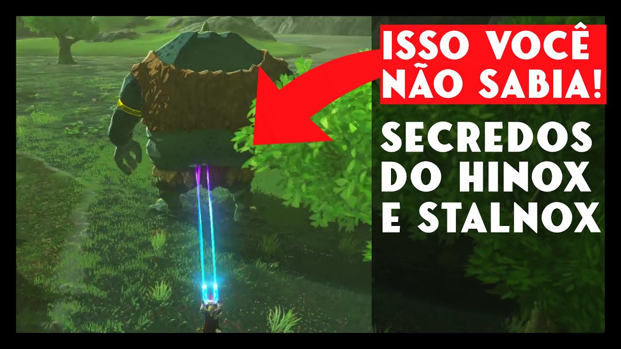 Zelda Breath of the Wild - SEGREDOS DO HINOX - MATE COM 1 HIT & STALNOX FLUTUANDO E MAIS