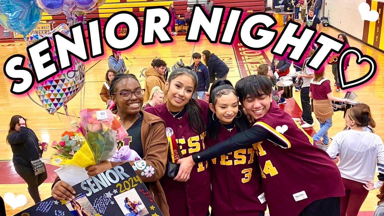 CHEER SENIOR NIGHT VLOG🌷🫧⭐️|| (senior walk, game footage, friends, etc…!