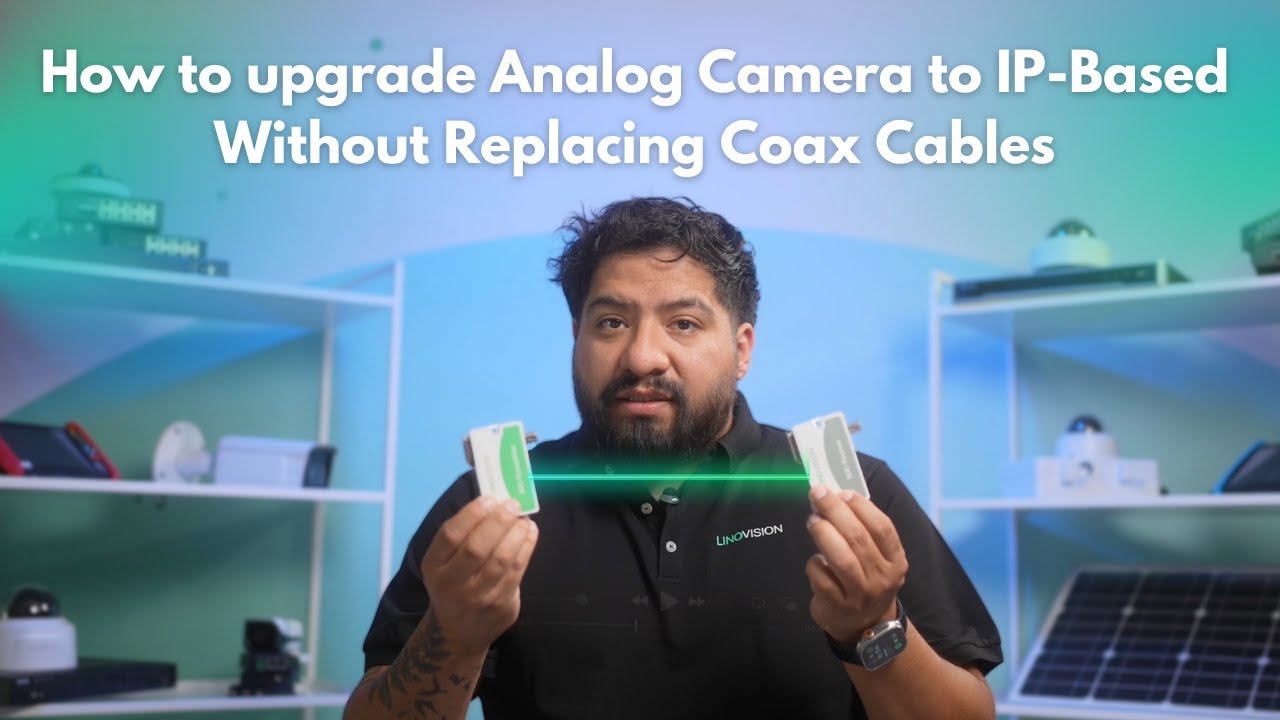 How to upgrade analog camera system to IP system without replacing coaxial cables！