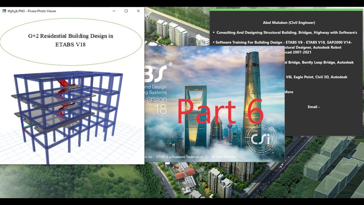G+2  Building Part 6 Modelling Staircase in ETABS V18 Amharic  By Abel M