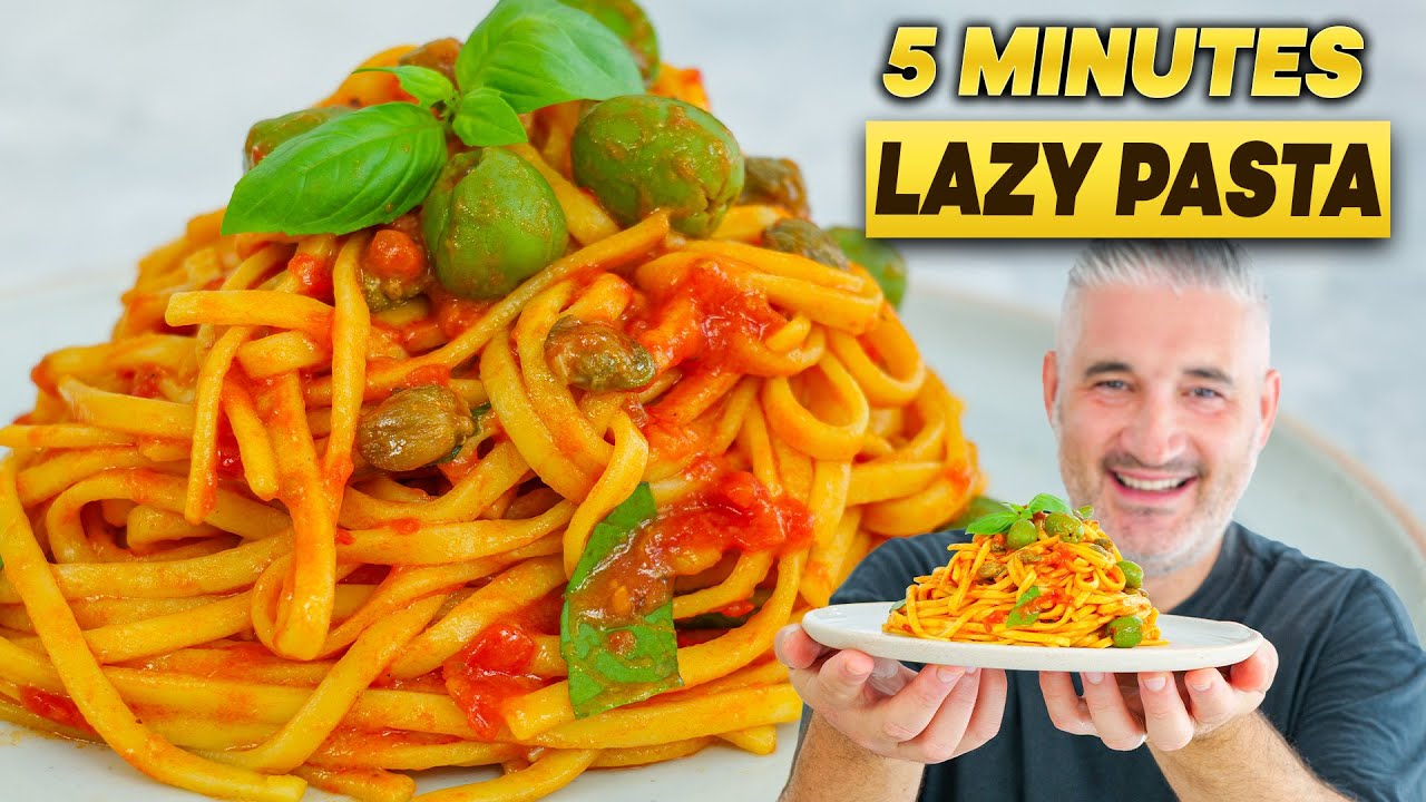 5 Minute LAZY PASTA Recipe that will Impress Anyone! Easy to Make!