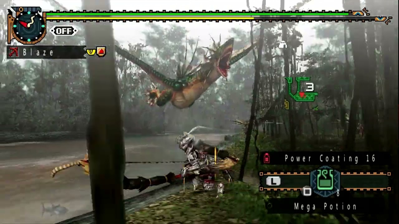 [MHFU] 093 Green Plesioth vs Bow (G Rank, Restricted)