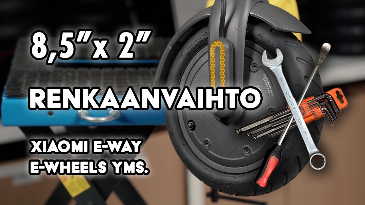 Sähköpotkulaudan renkaan vaihtaminen - Xiaomi, E-Way, E-Wheels yms.