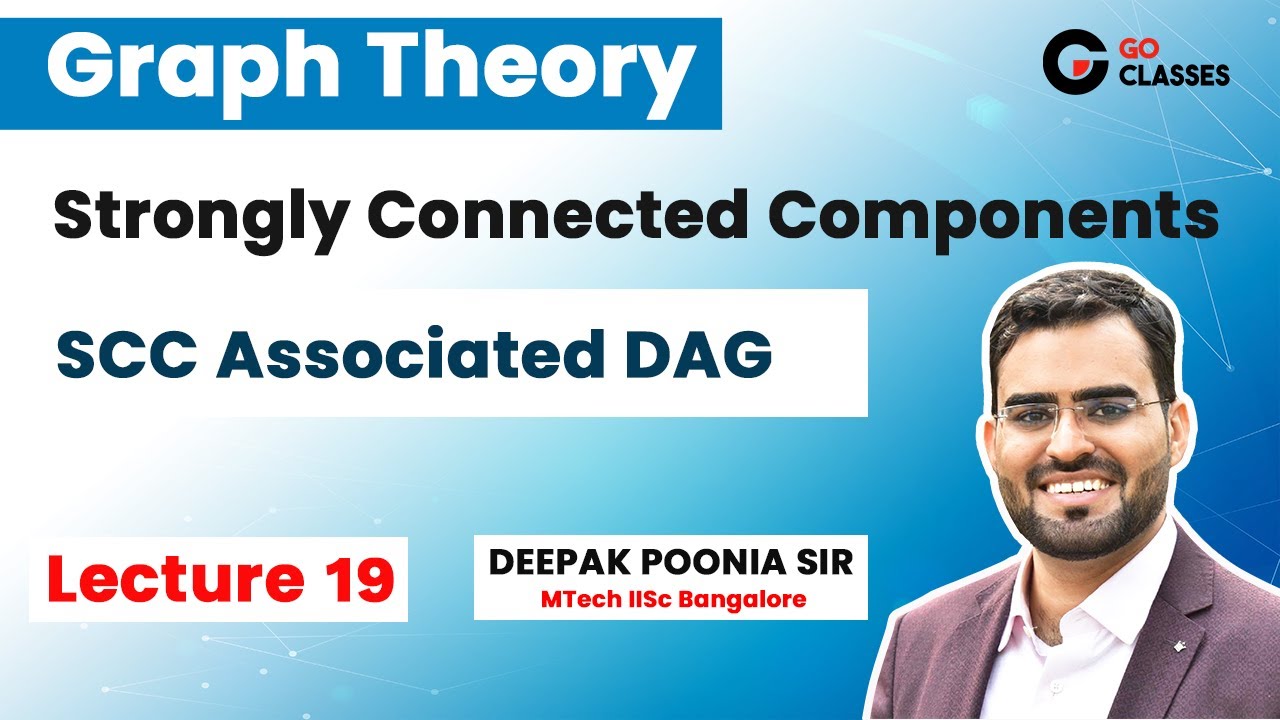 Graph Theory Lecture 19 - Strongly Connected Components, SCC Associated DAG | Deepak Poonia