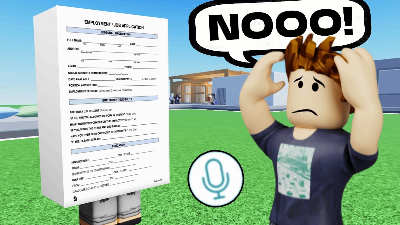 Dressing Up As A JOB APPLICATION in ROBLOX! (Roblox VC)