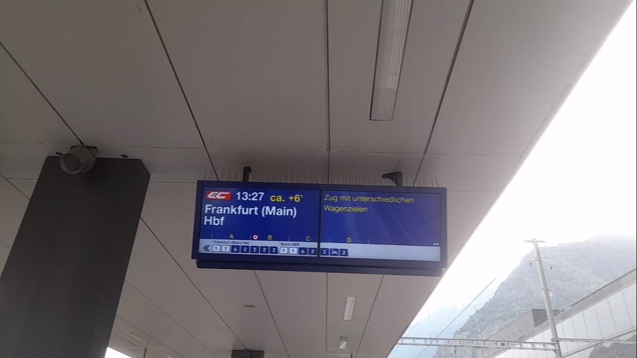 Bahnhofsansagen (SBB) im Bahnhof Visp