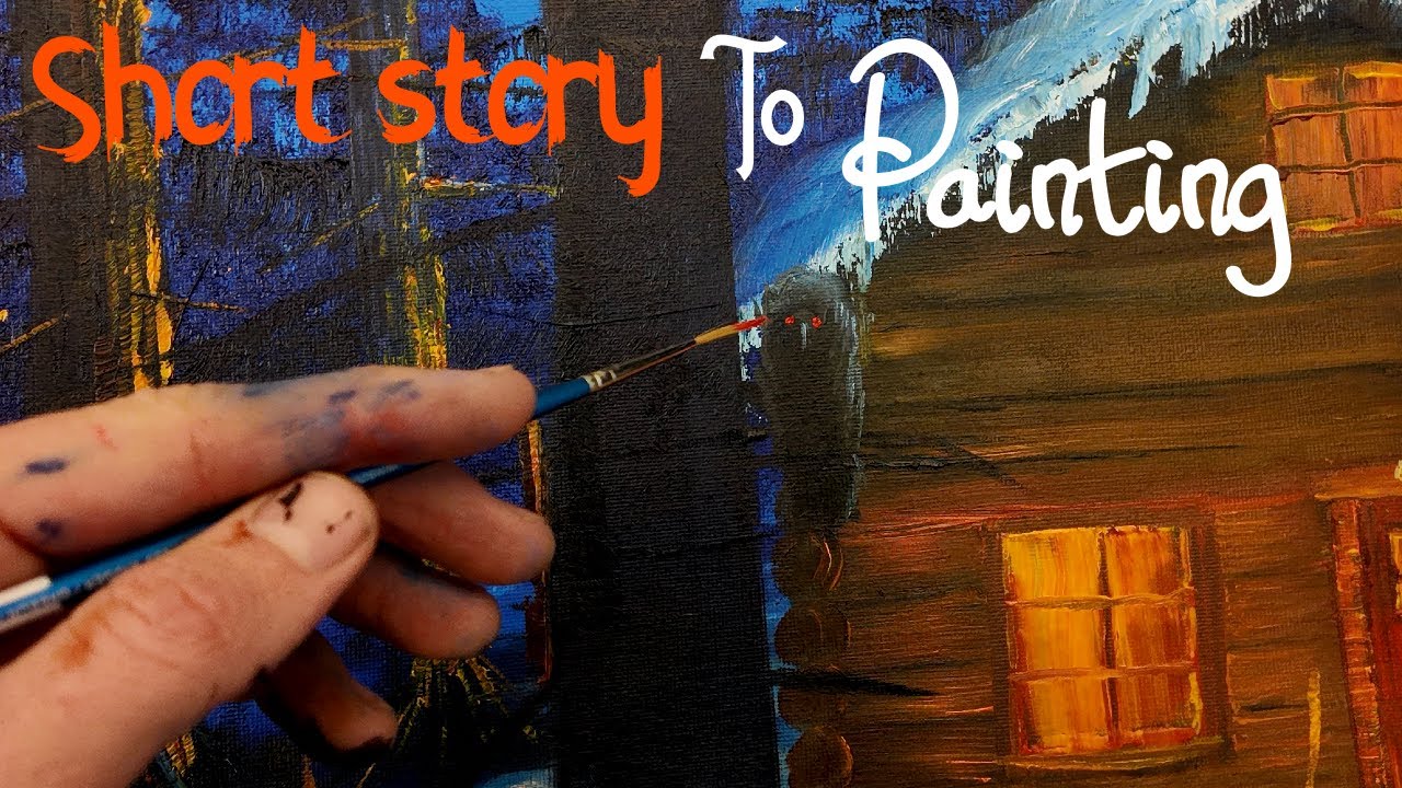 Oilpainting with inspiration from a CREEPY short story from a podcast(Creepypodden)!
