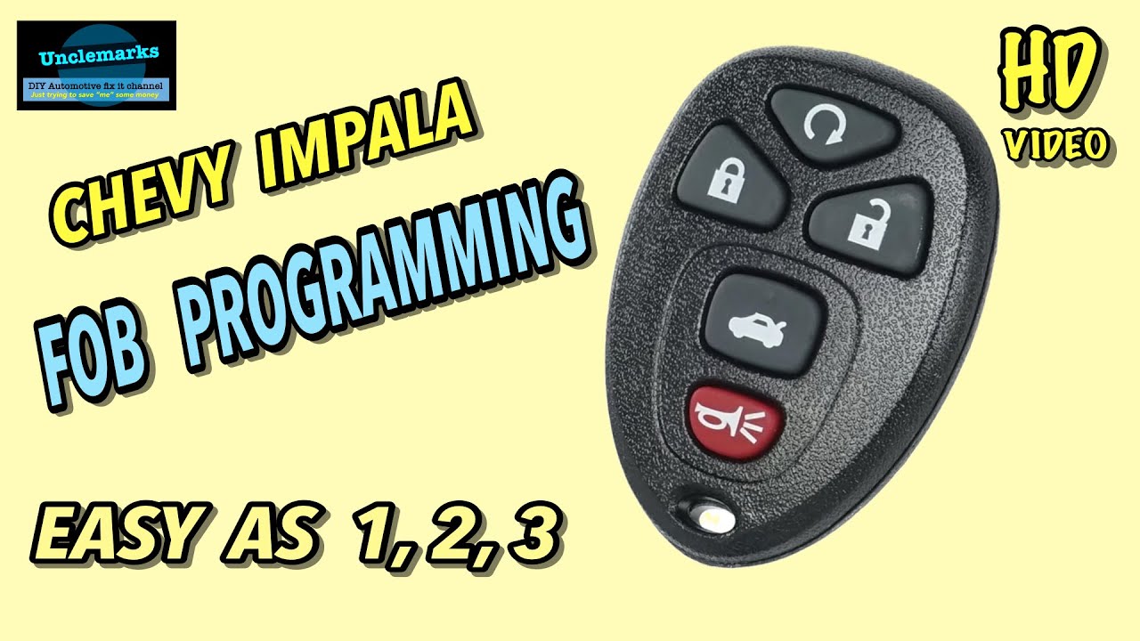 Как запрограммировать брелок для Chevrolet Gm Impala 2006–2010 годов выпуска и других моделей мен...