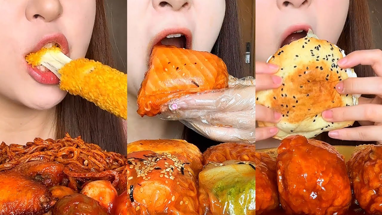 A collection of Niuniu's long meals. Let's take a look.#foodie#eating#mukbang #collection