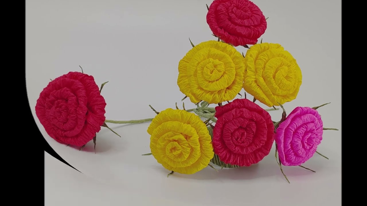 Super łatwe kwiaty z bibuły!| Prosty sposób dla każdego 🌸Kwiaty do Palmy wielkanocnej🌸 diy flowers