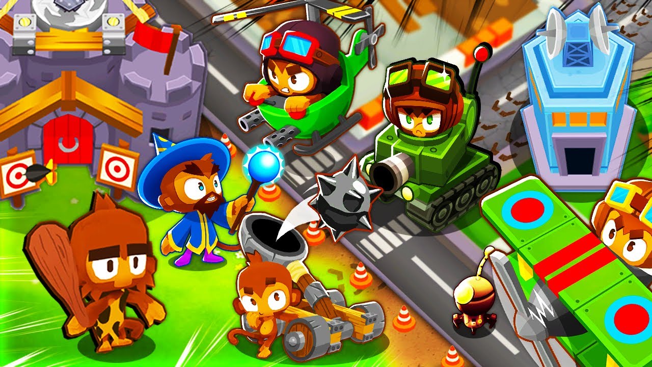 Башни будущего против прошлых в BTD 6
