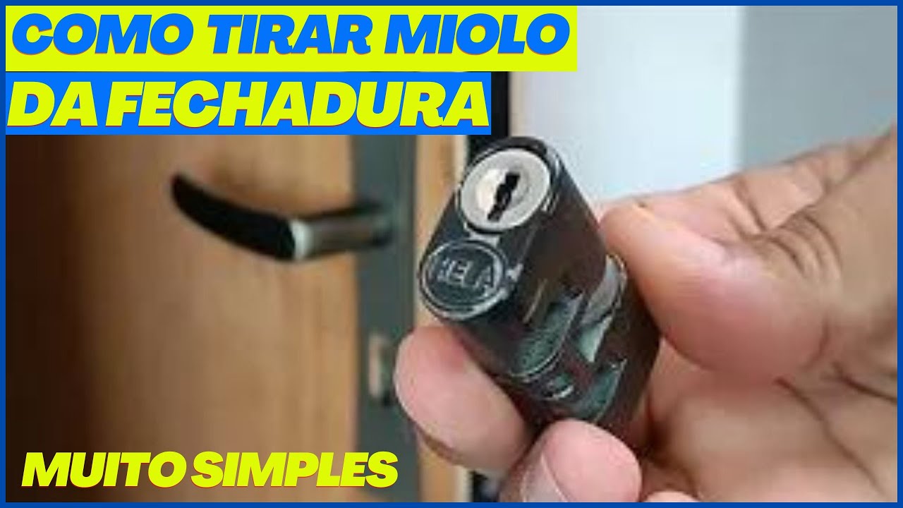 Como TIRAR O MIOLO DA FECHADURA da porta (simples)