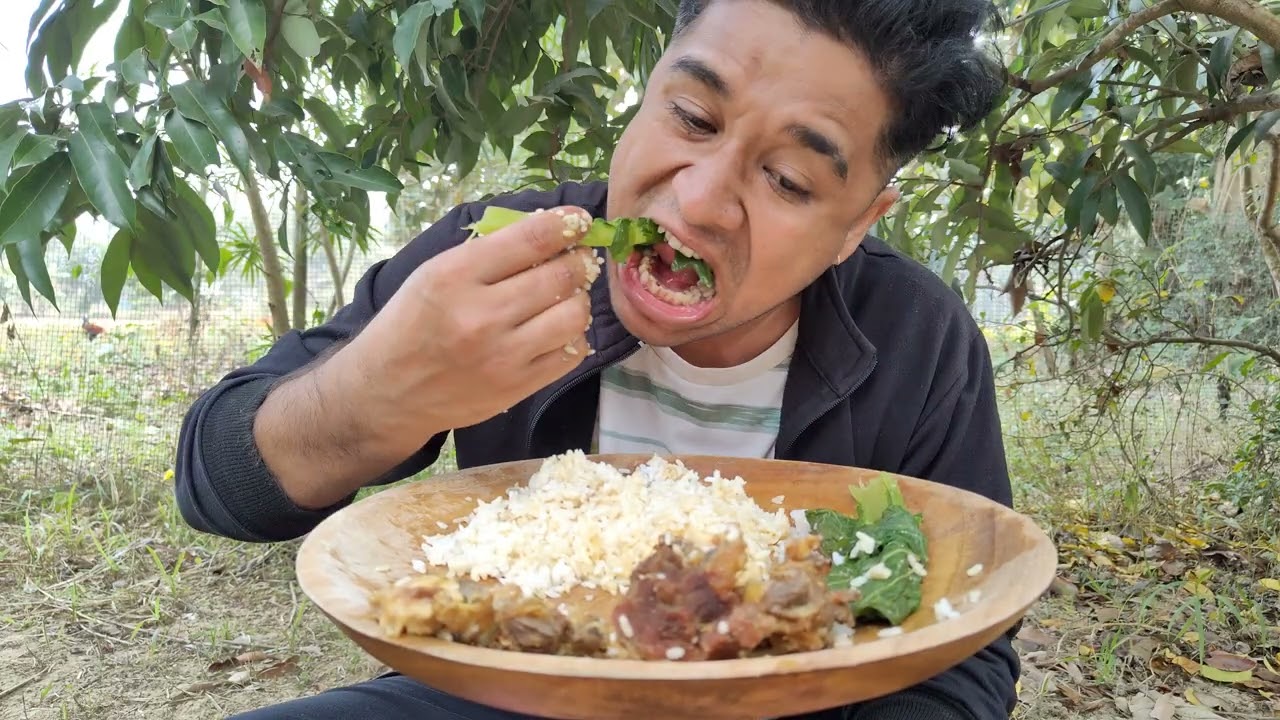 Spicy beef curry Naga style 🍛 mukbang ll mukbang video