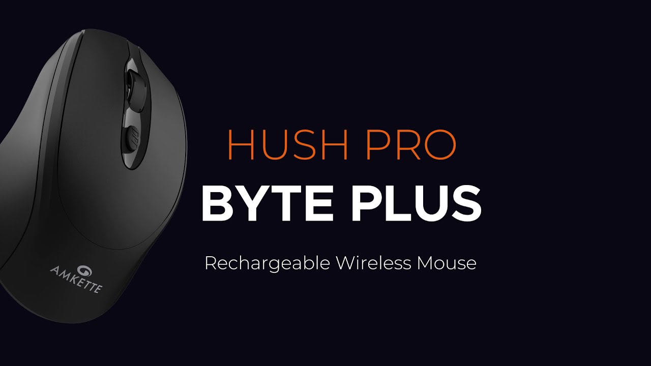 AMKETTE Hush Pro Byte Plus Help Video | Rechargeable BT Mouse with Silent Switch & Adjustable Speed