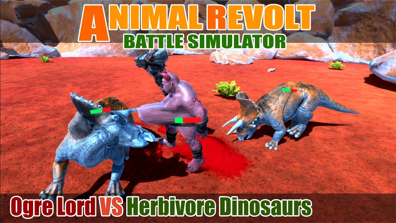 Ogre Lord vs Herbivore Dinosaurs - Animal Revolt Battle Simulator
