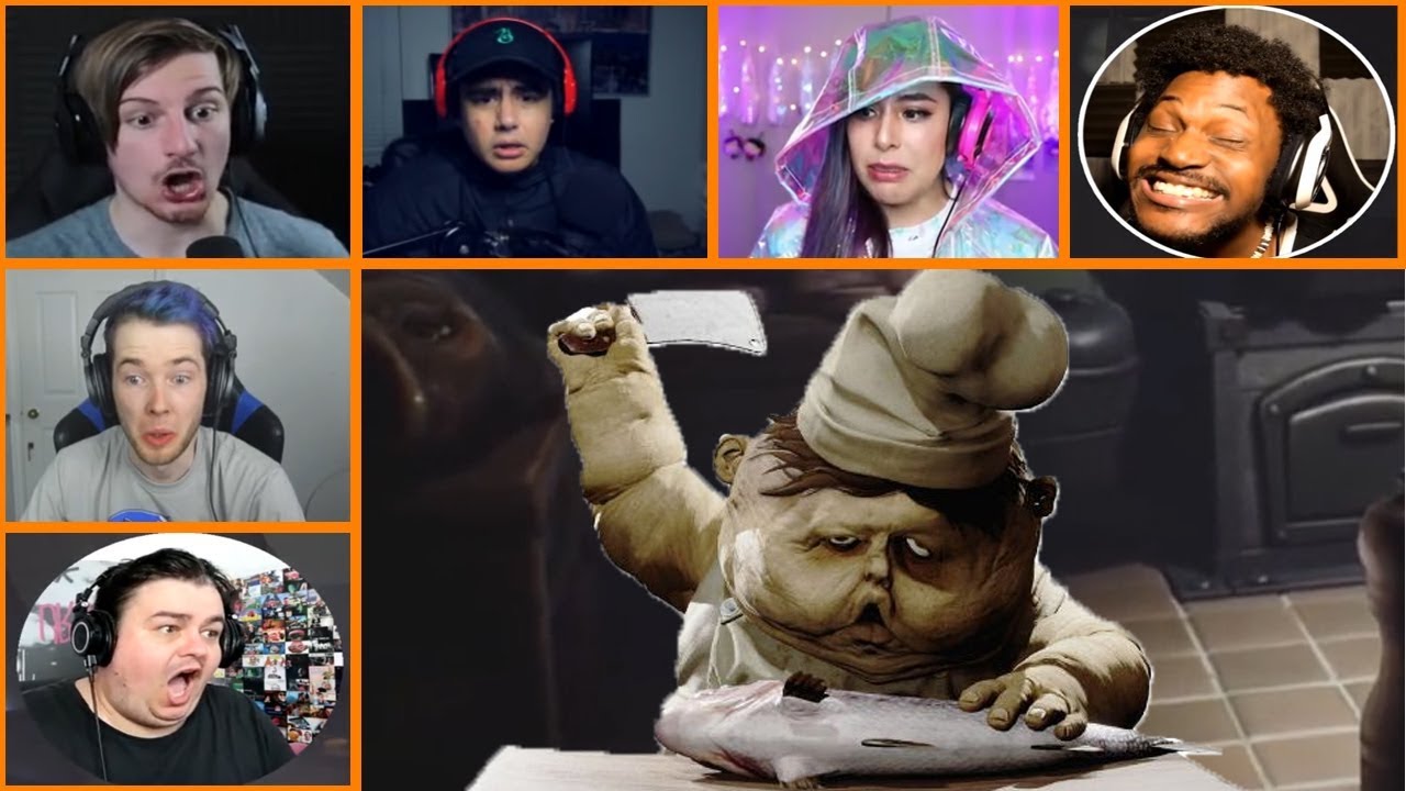 Let's Players Reaction To Meeting The Cook For The First Time | Little Nightmares