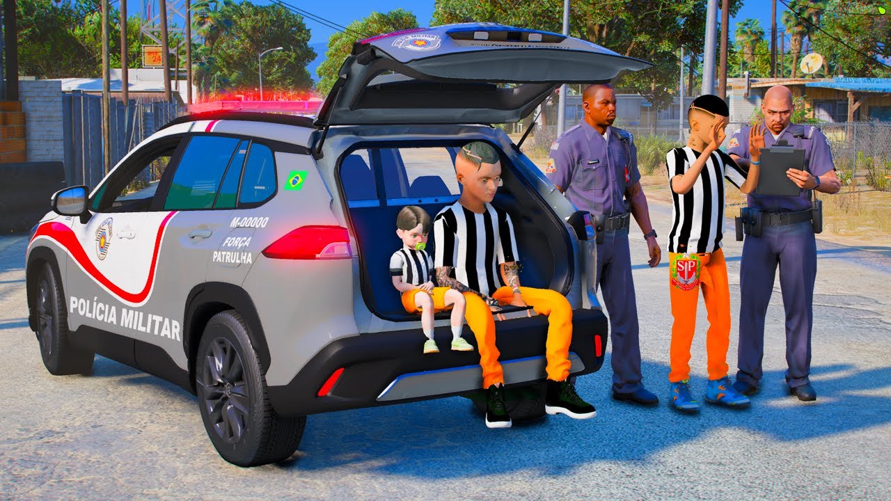 FOMOS PRESO FUGINDO DA PRISÃO DA POLÍCIA no GTA 5 O FILME