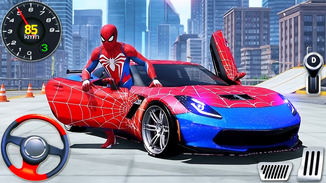 Superhero Car Mega Ramp Driving Tracks - Impossible GT Car Stunts Racing 3D - Android GamePlay #2