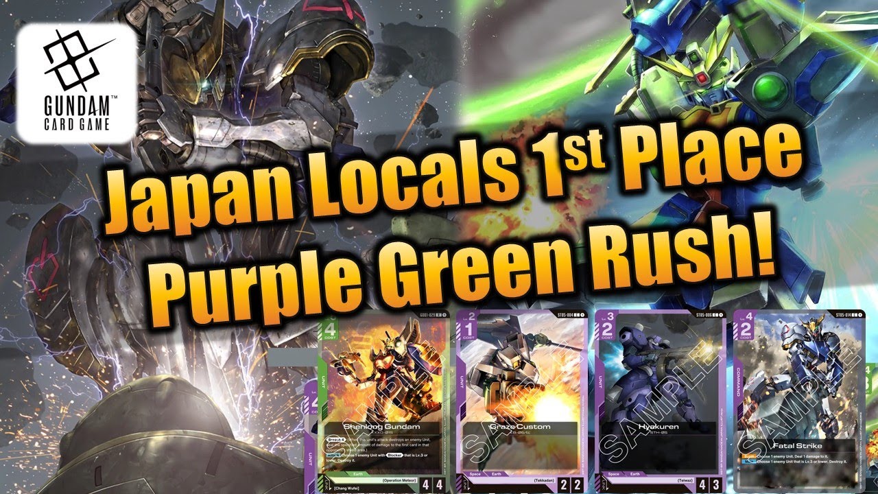 Purple Green Rush Deck Just Won in Japan! | Gundam Card Game Deck Tech