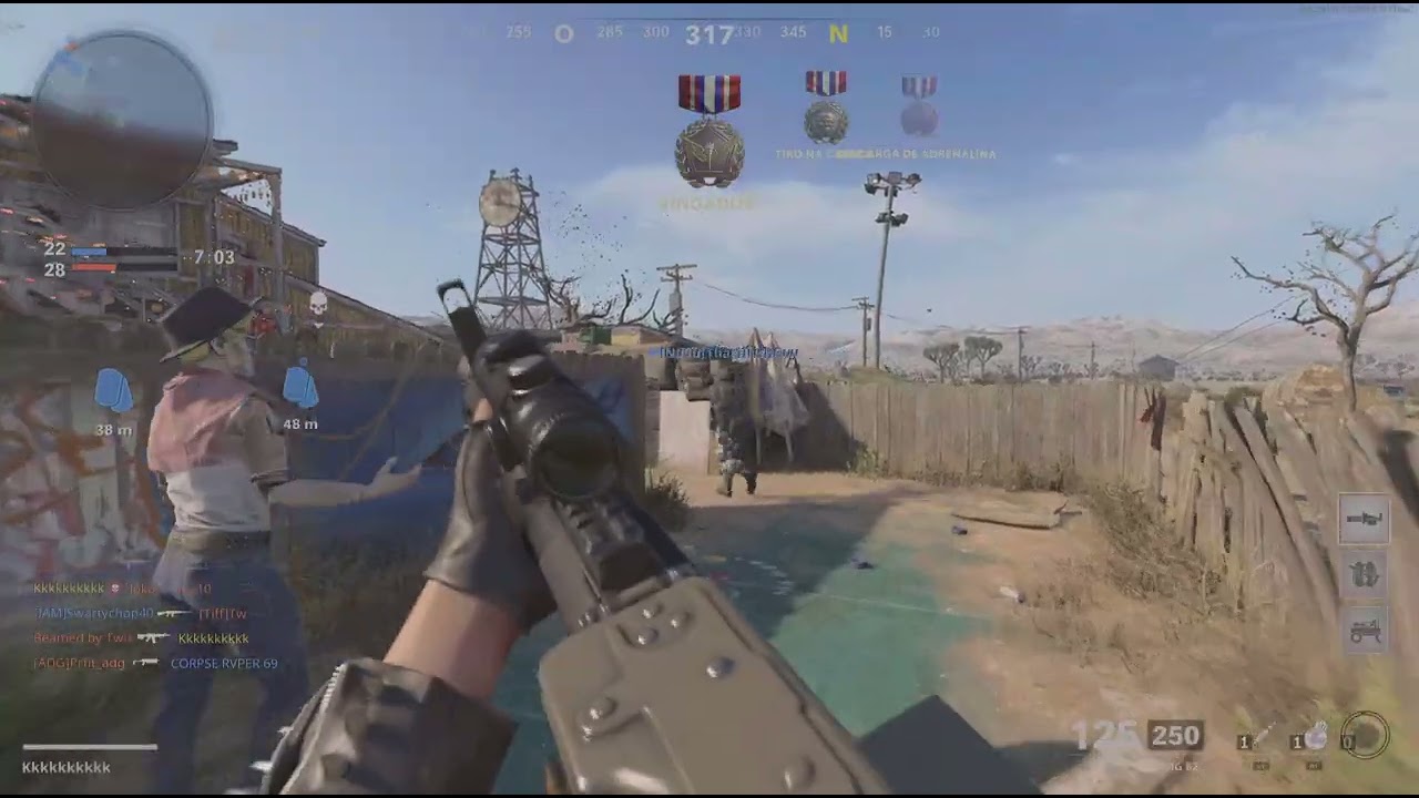 Jogando call of duty ate pegar nível máximo na MG 82