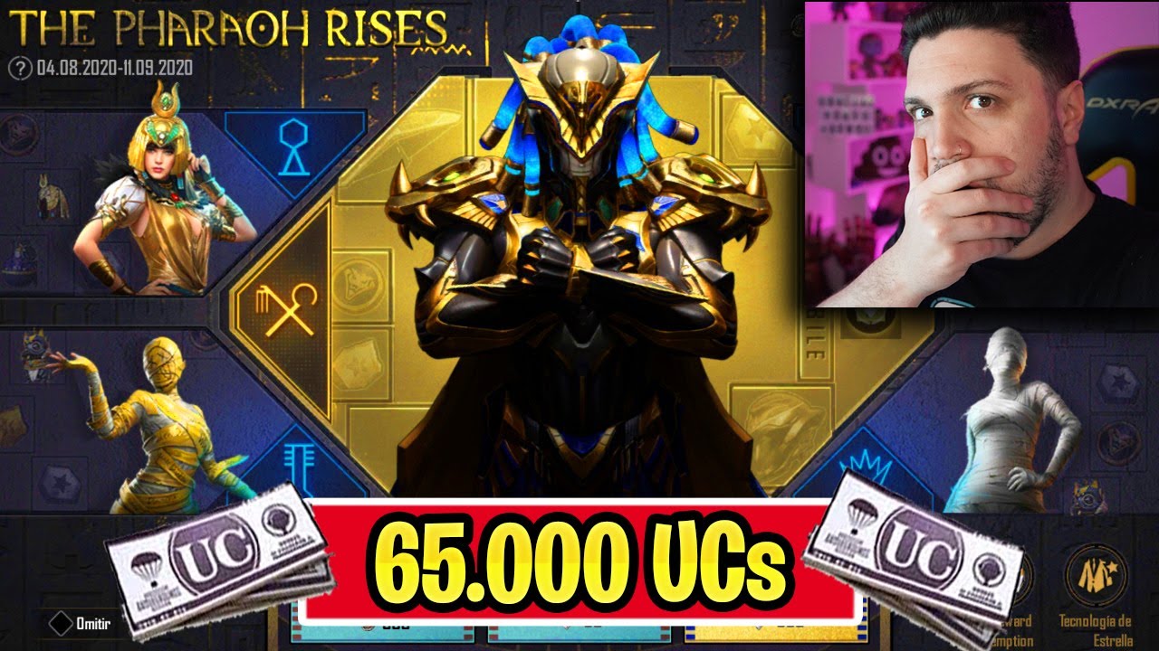 GASTO 65000 UCs para SUBIR AL MÁXIMO LA SKIN FARAON en PUBG MOBILE! - LA MEJOR SKIN MÍTICA