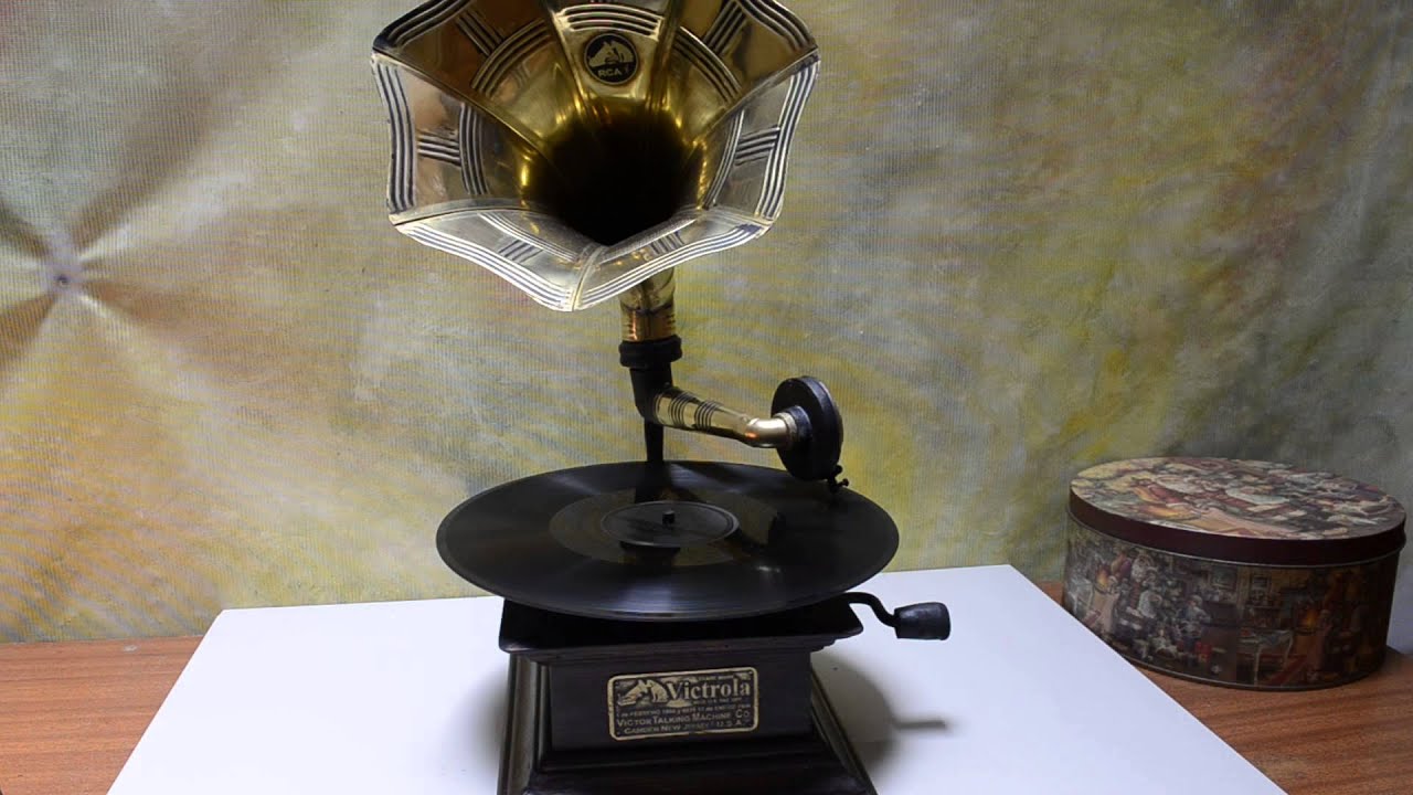 Vitrola / fonografo RCA VICTOR - disco de 78 rpm (r&eacute;plica)
