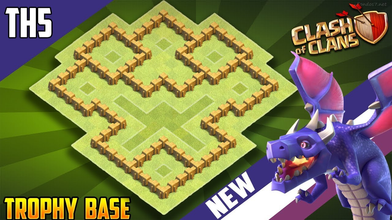 NEW Town Hall 5 (TH5) TROPHY/WAR Base Design 2018!! COC Best Th5 Trophy/War Base Layout