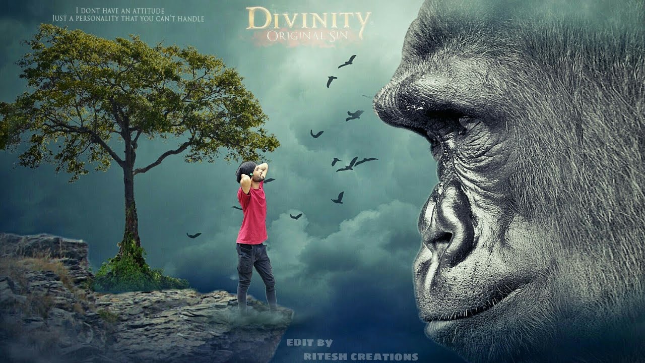 picsart scary manipulation editing, picsart,picsart best editing, gorilla manipulation editing,