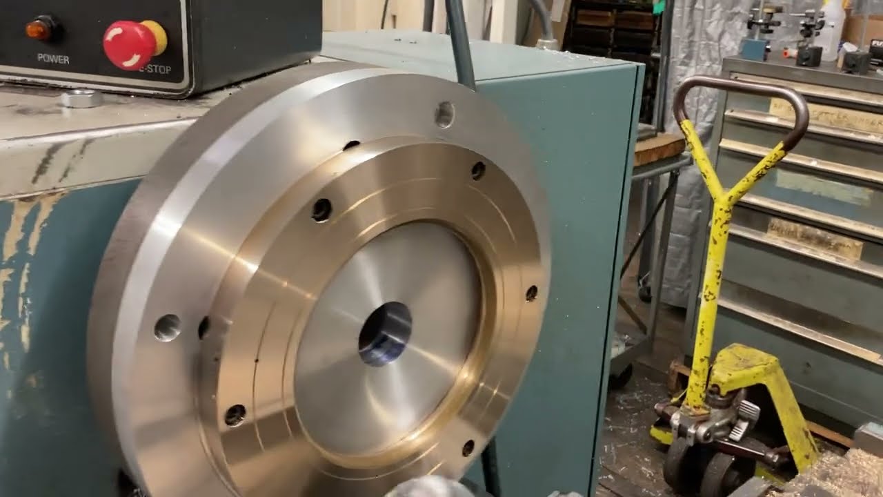 RE-Surfacing Facing Industrial Thrust Bearing Plate and Trepan Oil Groove using Kaiser THIN BIT