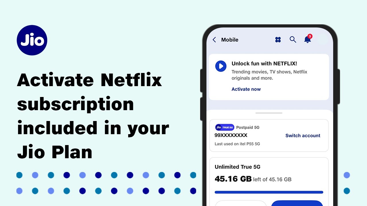 How to activate Netflix subscription included in your Jio plan