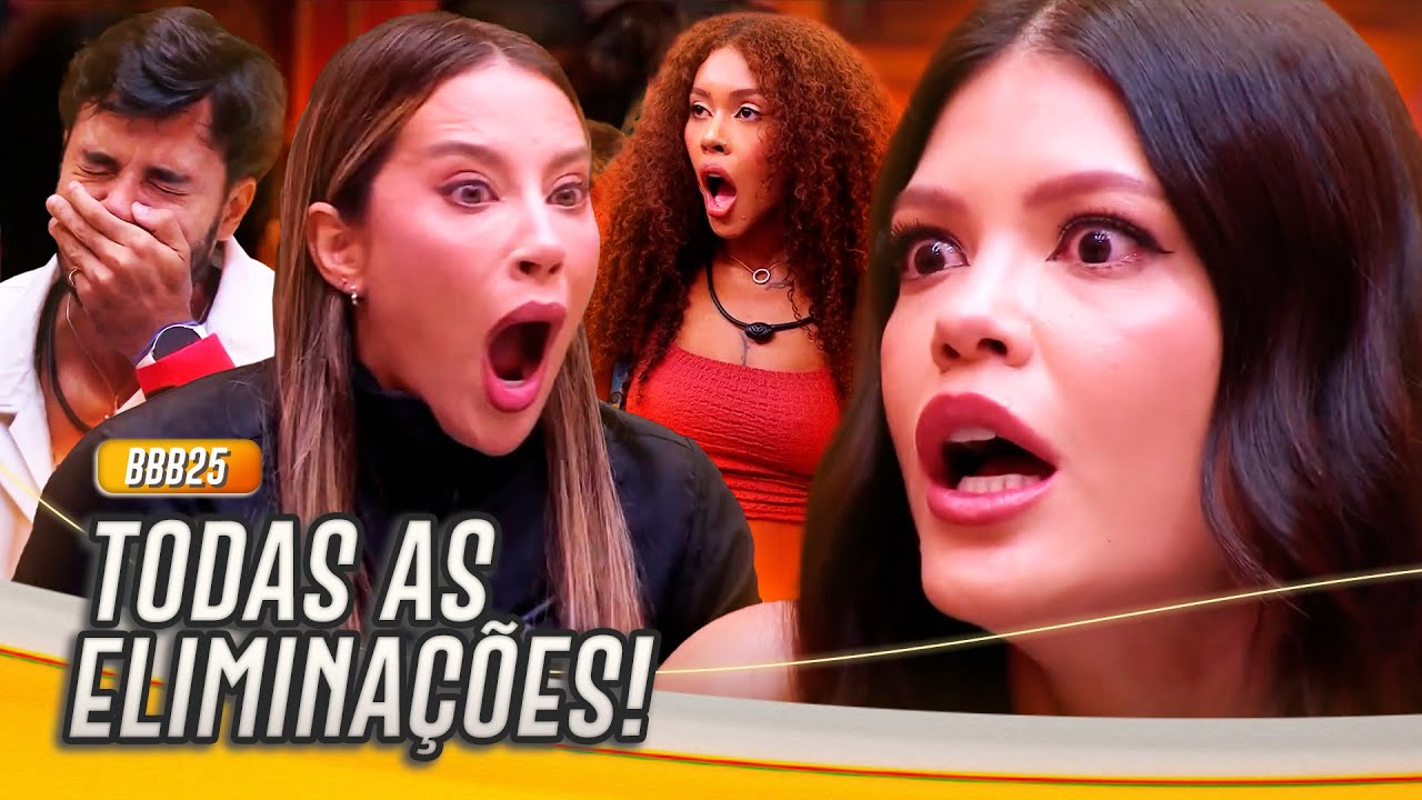 TODAS AS ELIMINAÇÕES DO BBB 25: GRACYANNE, CAMILLA, VITÓRIA STRADA E MAIS! 💥 | BBB 25