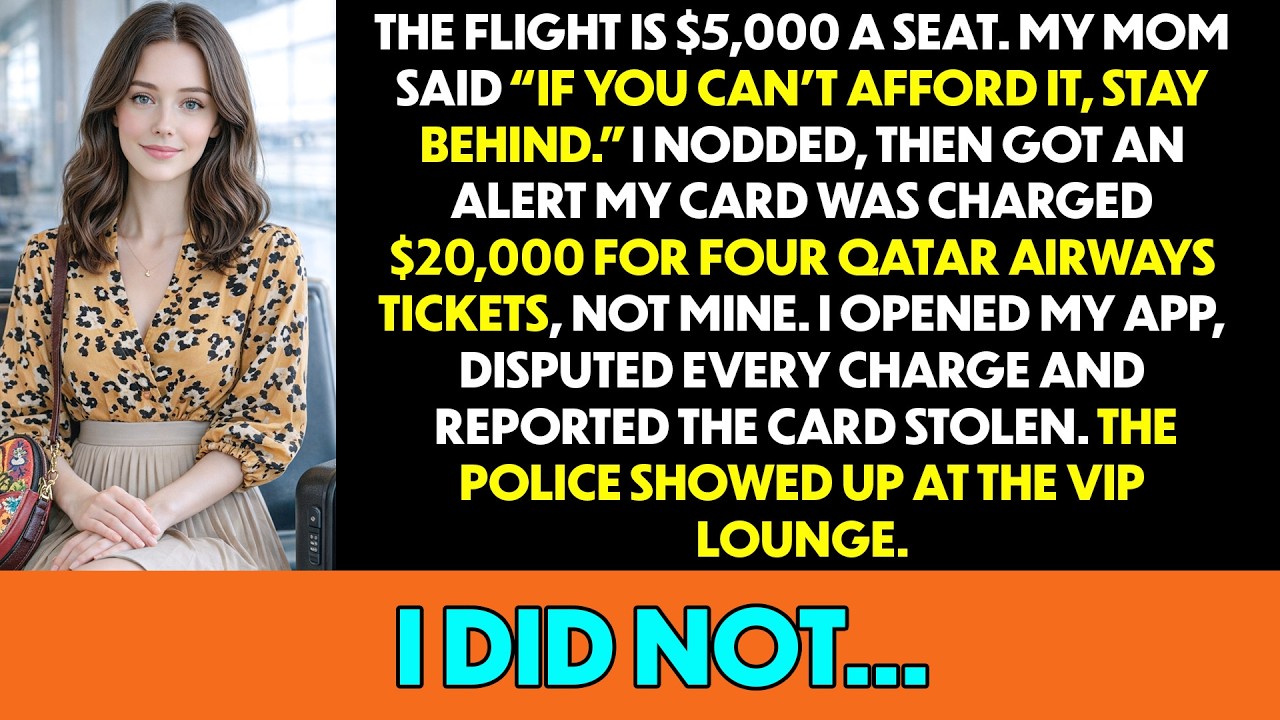 The Flight Was $2,500 Each, Mom Said “If You Can’t Afford It, Stay Behind” — My Card Got Hit $20K...