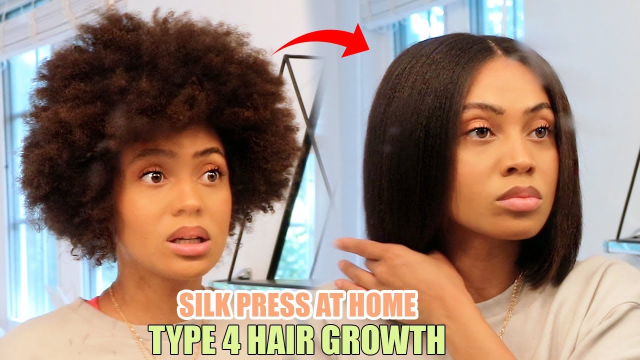 SILK PRESS ON TYPE 4 HAIR AT HOME | TIPS for the best results| how to straighten Natural hair J MAYO